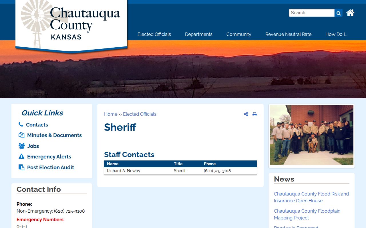 Chautauqua County released inmates official sheriff contact page